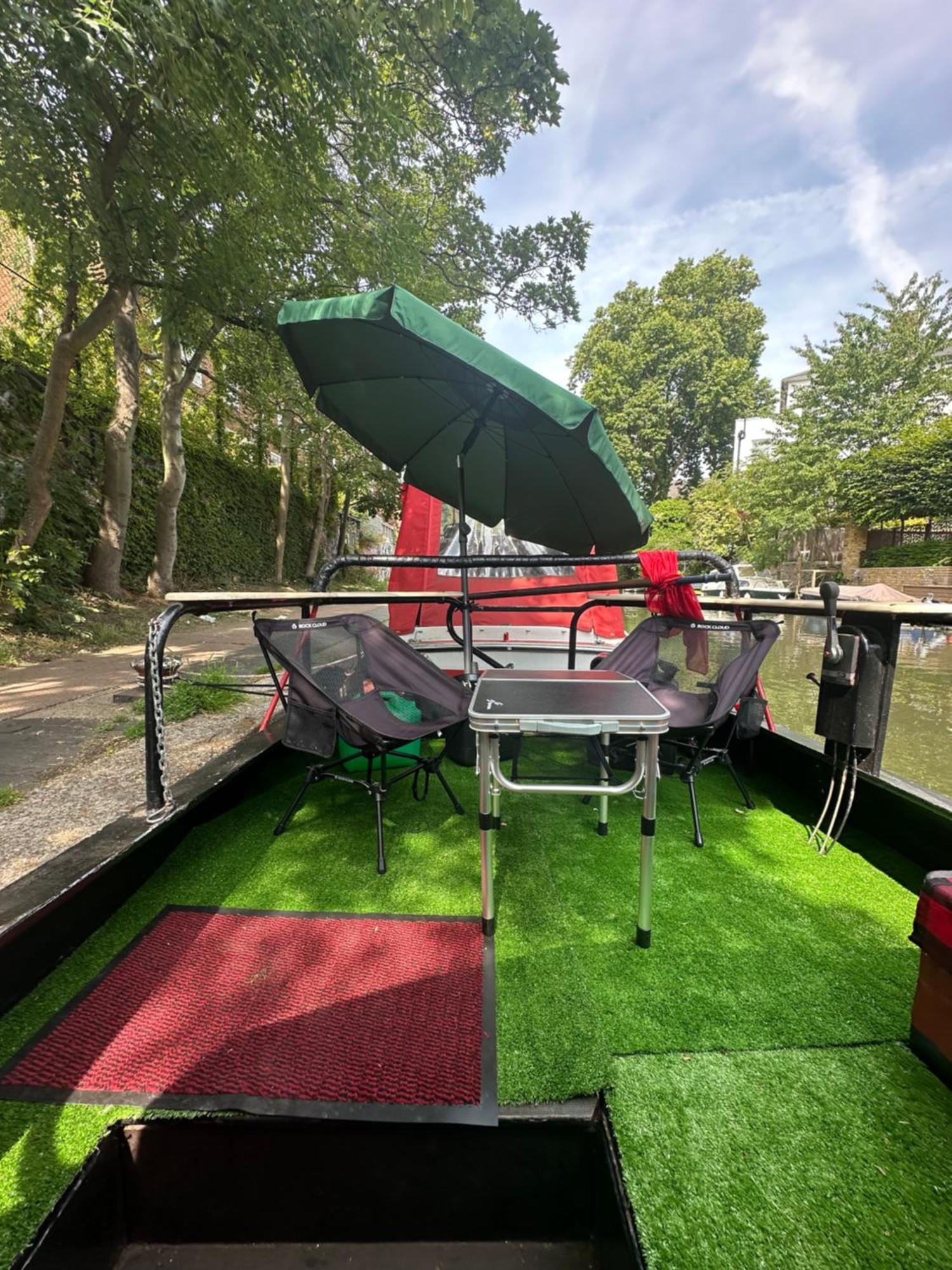 Canal Boat In Botel